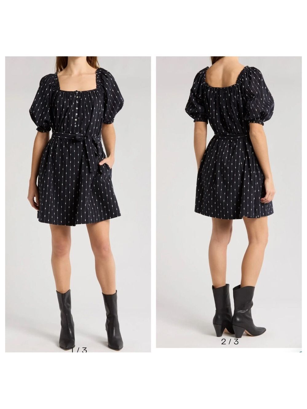 Mother The Run Wild Mini Dress in Dotted Line Size Small NWT